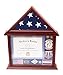 DECOMIL - Certificate and Document Holder with 3x5 Flag Display Case, Mango Finish