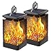 Solar Lanterns Outdoor - KeShi Hanging Solar Lights with Dancing Flames Waterproof Outdoor Lanterns Auto On/Off Lighting Dusk to Dawn 99 Bright LED for Yard Garden Patio Camping(2 Pack)