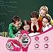 Jewtme LED Waterproof 100m Sports Digital Watch for Children Girls Boys with Three Alarms (Pink)