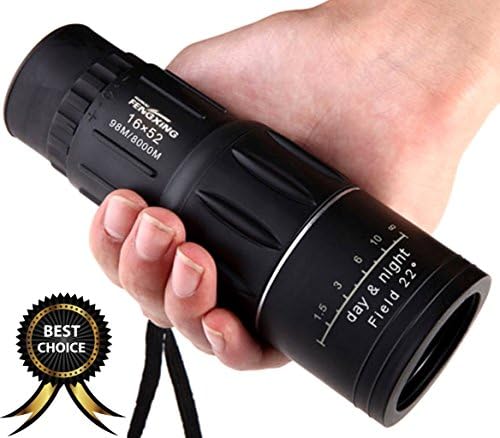 SPJ: Dual Focus Waterproof Telescope 16x52 Optics Zoom Monocular Scalable Telescopic