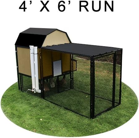 4' X 6' Run w/ 4' X 4' Modern Barn Coop (ULTIMATE PACKAGE)