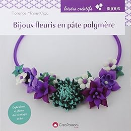 Bijoux fleuris en pâte polymère pour la création de bijoux