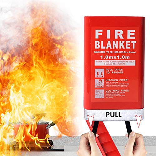 Aaaspark Fire Blanket Fiberglass Fire Emergency Blanket Suppression