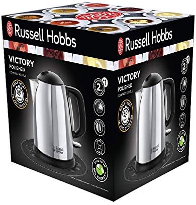 Russell Hobbs Bouilloire 1L, Ebullition Rapide, Marquage Tasses, Ouverture Facile, Design Compact - 24990-70 Victory - Cuisine A Vivre Russell Hobbs Bouilloire 1L, Ebullition Rapide, Marquage Tasses, Ouverture Facile, Design Compact - 24990-70 Victory