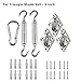 Shade&Beyond 304 Marine Grade Shade Sail Hardware Kit 5 inch for Triangle Sun Shade Sails Installation, 18 Pcs