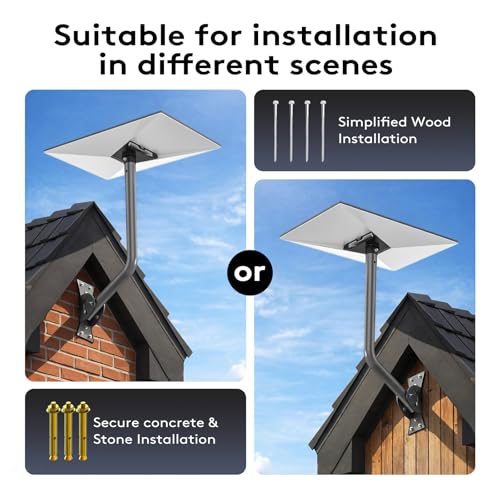 Compatible with Starlink Gen 3/4/4X All-in-One Mount Kit: Heavy-Duty Outdoor Dish & Indoor Router Mount, Short Wall, Roof, and Eave Mount Compatible, Sturdy Accessories for Full Setup