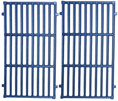 Music City Metals 63832 Matte Cast Iron Cooking Grid Replacement for Select Weber Gas Grill Models, Set of 2