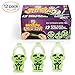 Stretchy Toy Skeleton Slingshots for Kids (12-Pack) Sticky Glow-in-The-Dark | Rubber Finger Fling Launchers | Halloween and Birthday Party Favors | Safe for Ages 3 and Up