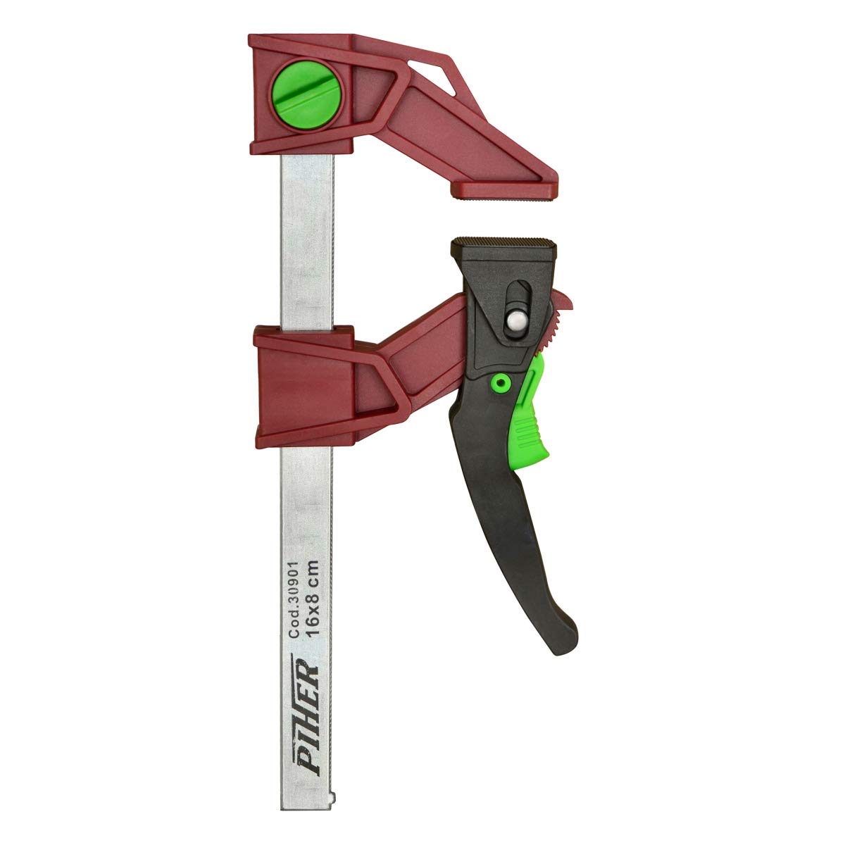 PIHER Lightweight Nylon and Fibreglass Jaw, Red