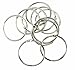 Bilipala 10 Pcs Loose Leaf Binder Rings Book Ring Keychain, Silver, 1.5-Inches