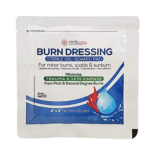 8 Pack Burn Gel Dressing 4" X 4" Burn Care First Aid Treatment for