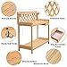 Giantex Potting Bench Garden Potting Benches Outdoor Planting and Gardening Work Station Solid Wood Construction Potting Table with Side Drawer and Rack Shelves 44