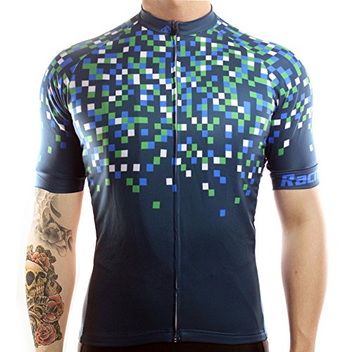 Racmmer Mens Breathable Short Sleeve Cycling Jersey Ultra-Light Cycling Clothing