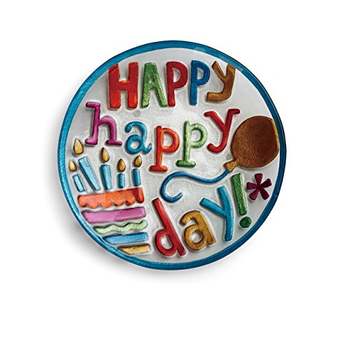 Demdaco Happy Happy Round Plate, Multicolor
