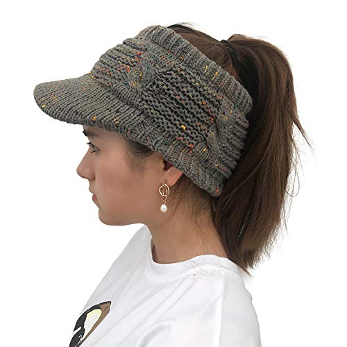 Women Twist Peaked Cap Knit Wool Hat Hollow Out Multicolor Point Caps by Teresamoon - Thumbnail 4