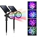 CREATIVE DESIGN Solar Lights Outdoor, Colored Solar Spotlight Outdoor, Waterproof Wall Lights Solar Lights with Auto On/Off for Garden, Christmas, Holiday Decoration(2 Pack)