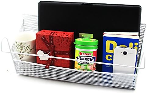 Students' Dormitory Bedside Storage Rack Bedroom Berth Shelf Hanging Storage Basket Organizer (White)