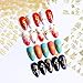 9 Sheets 3D Christmas Nail Art Decals Gold Self-Adhesive Nail Stickers Winter New Year Nail Art Decoration Santa Claus Tree Snowflake Deer Snowman Nail Design Sticker for Christmas Party Supplies