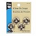 Dritz 80-21-65 Sew-On Snaps, Nickel-Plated Brass, Size 10 4-Count