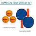 Harvil Portable and Retractable Table Tennis Net Set to-Go with Free Balls, Rackets, and Mesh Bag