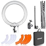 Neewer 10086031 Dimmable 18-Inch Diameter 75W Ring Fluorescent Flash Light Kit