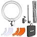 Neewer Camera Photo Studio Dimmable 18 inches/48 centimeters 75W(600W Equivalent) 5500K Ring Fluorescent Continuous Light and Stand Kit for Photography YouTube Vine Self-Portrait Video Shooting