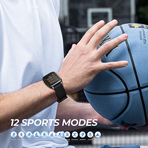 SoundPEATS Smart Watch Fitness Tracker with All Day Heart Rate Monitor Sleep Quality Tracker Call & Message Alert Swimming Waterproof Sports Watch Compatible with iPhone Android Phones