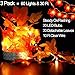 3 Pack Fall Garland with Pumpkin Lights & Enlarged Maple Fall Halloween String Lights Pumpkin Decor, 30Ft 60LED Waterproof Battery Operated Fall Decorations for Home Thanksgiving Decor Indoor Outdoor