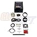 GlowShift Elite 10 Color 30 PSI Boost/Vacuum Gauge Kit - Includes Electronic Pressure Sensor - Black Dial - Tinted Lens - Peak Recall Function - For Car & Truck - 2-1/16