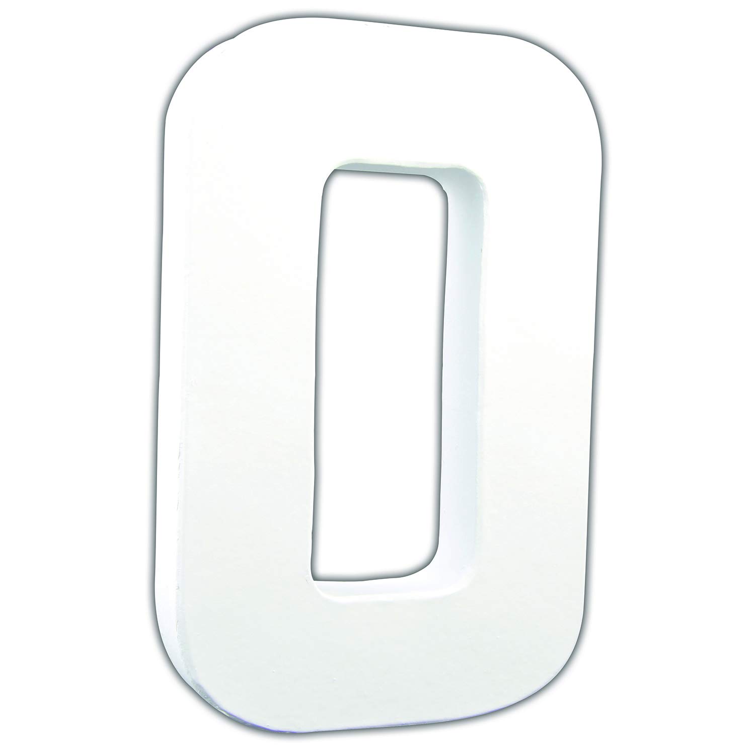 Décopatch Mache Large Letter O, 3x14x20.5cm - White