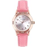 TUOTISI Women's Leather Band Quartz Movement Waterproof Business Classic Analog Watch with Genuine Leather Stainless Steel Band Elegant Ladies Watch