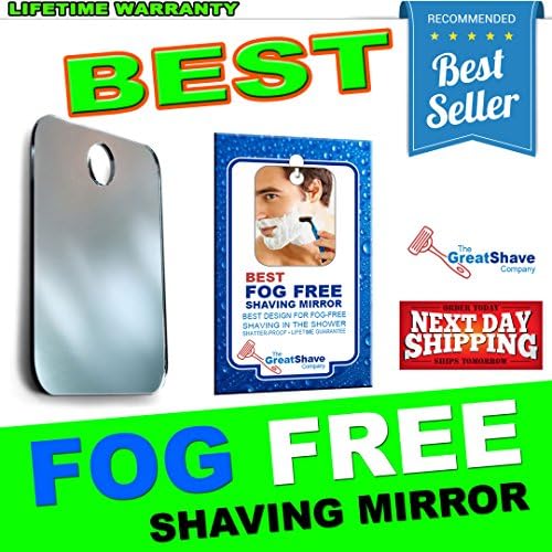 BEST SELLER Fogless Shower Mirror for Shaving in the Shower Fog-Free by The Great Shave Company