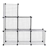 JS HANGER Black Wire Storage Cubes, Set of