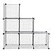 JS HANGER Black Wire Storage Cubes, Set of 6, Clothes Organizer