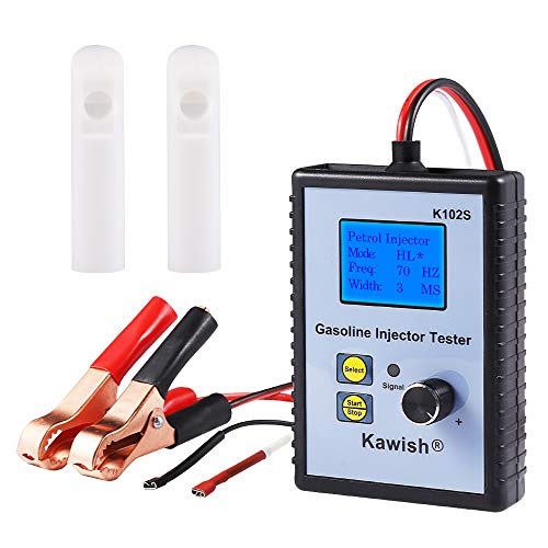 Professional Injector Tester K102S Fuel Injector Tester, Kawish Automotive Gasoline Injector Tester DC12V 1~50 Hz Diagnostic Tool