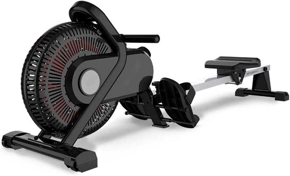 ZAIHW Rowing Machine Foldable Air Rower Machine for Home Use | Advanced Dual Resistance System with 8 Resistance Levels, LCD Console with Training Programs