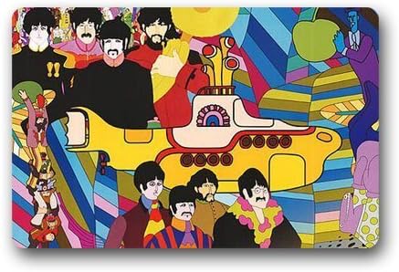 MedieMo Shirt Home The Beatles Yellow Submarine Illustration Custom Doormat (23.6x15.7 inch)