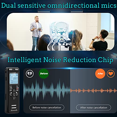 72GB Digital Voice Recorder Voice Activated Recorder for Lectures