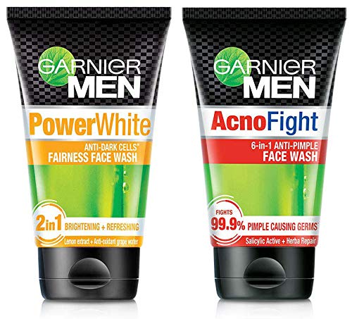 garnier men face wash power white