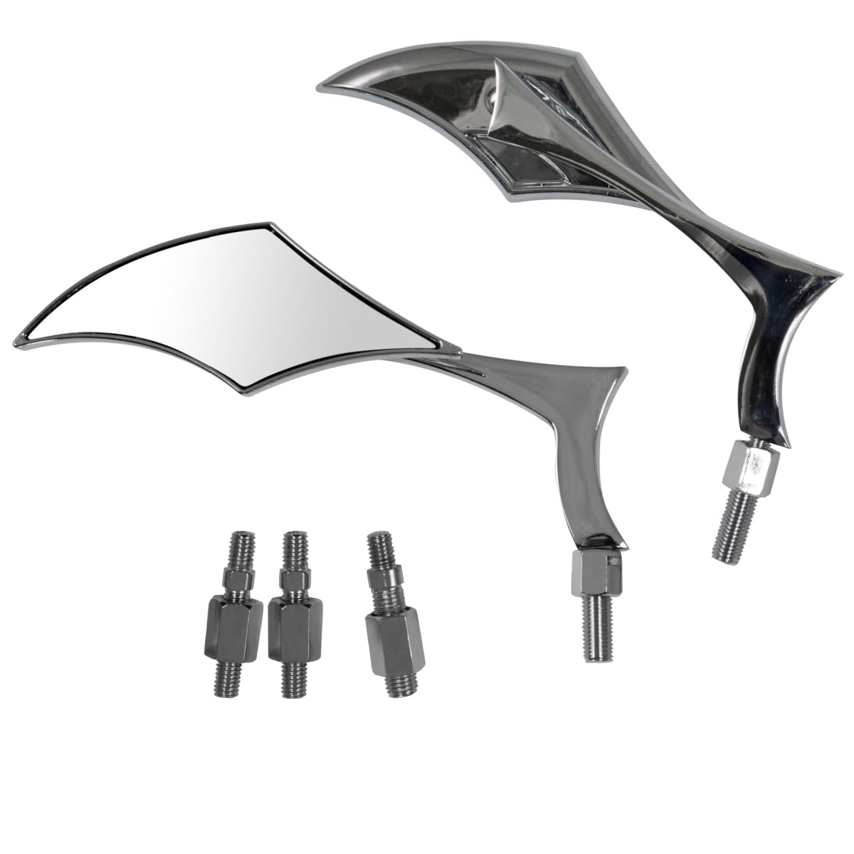 A-Pro Custom Mirrors Style Rearview Motorcycle Chrome Motor Bike Handlebar