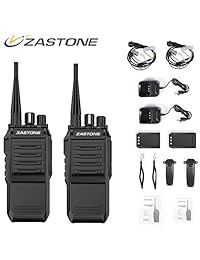 Zastone T3000 Walkie Talkies de largo alcance recargable 6W 400-520Mhz 2200Mah Radio de dos vías con auricular Paquete de 2