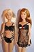 Underwear Bra and Panty Set in Black with Nightie Made to Fit Barbie Doll