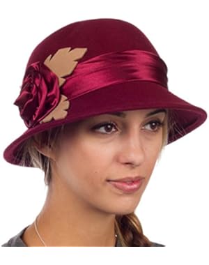 Farrah Vintage Style Wool Cloche Hat