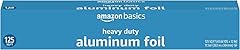 Amazon Basics Heavy Duty Aluminum Foil for Cooking, Grilling, Food Storage, Roasting, 125 Sq Ft (Pack of 1)
