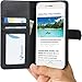 Abacus24-7 iPhone 8 Plus Case 7 Plus Case Wallet with RFID Blocking ID/Credit Card Theft Protection Flip Cover and Stand Black