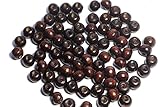 Bistore - Bead, Wood (Dyed / Coated), Dark Brown, 8x7mm Hand-cut Rondelle. Sold Per Pkg of 500.