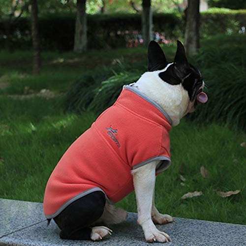 YIEPAL Cold Weather Fleece Dog Vest for Small Dog Half Zip Pullover