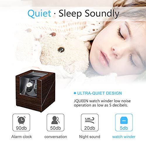 image for JQUEEN Watch Winder with Quiet Japanese Mabuchi Motor (Ebony), mens