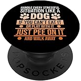 Handle Stress Like Dog Best Dad Mom Animal Lover Graphic PopSockets Swappable PopGrip