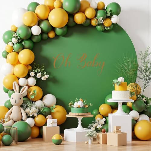 FIXORO Sage Green Round Backdrop Cover